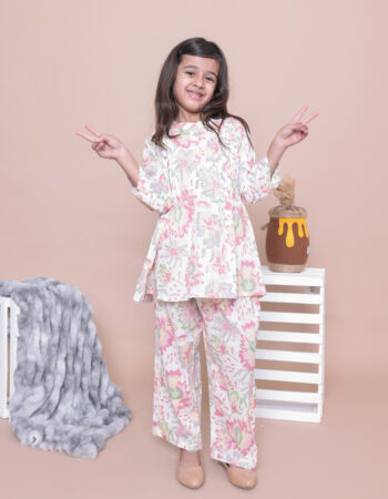 Girls' Floral Cotton Co-Ord Set