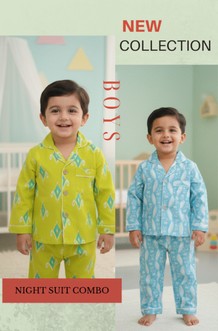 Infant Cotton Night Suit Combo Pack (2 Pcs Set)