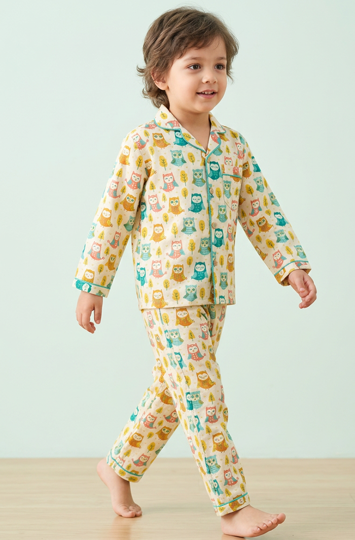 509.6 owl print night suit