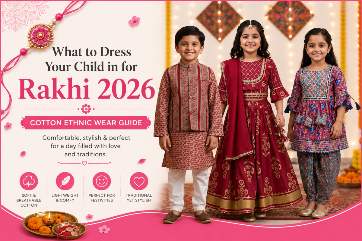 Rakhi Dress For Kids - Cotton Cuddle